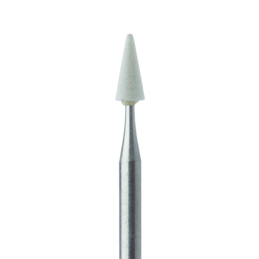 Abrasive, White, Tapered Point, 2.8mm Ø, Extra Fine, HP - 645XF-028-HP-WH - Avtec Dental