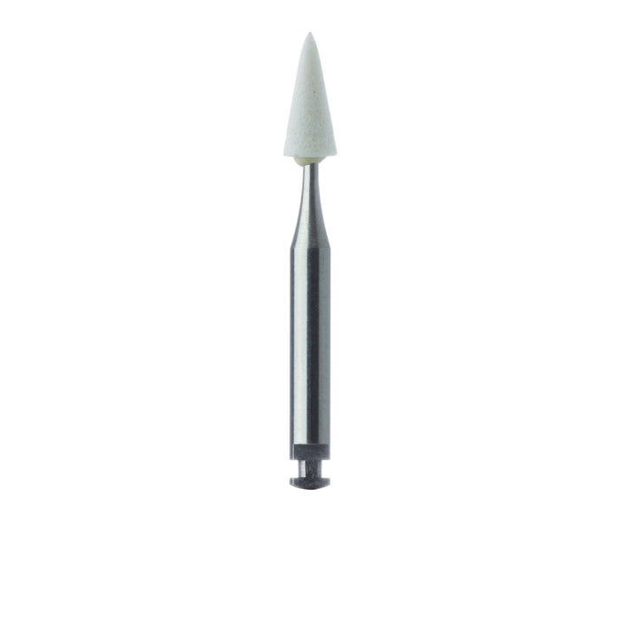 Abrasive, White, Tapered Point, 2.8mm Ø, Extra Fine, RA - 645XF-028-RA-WH - Avtec Dental