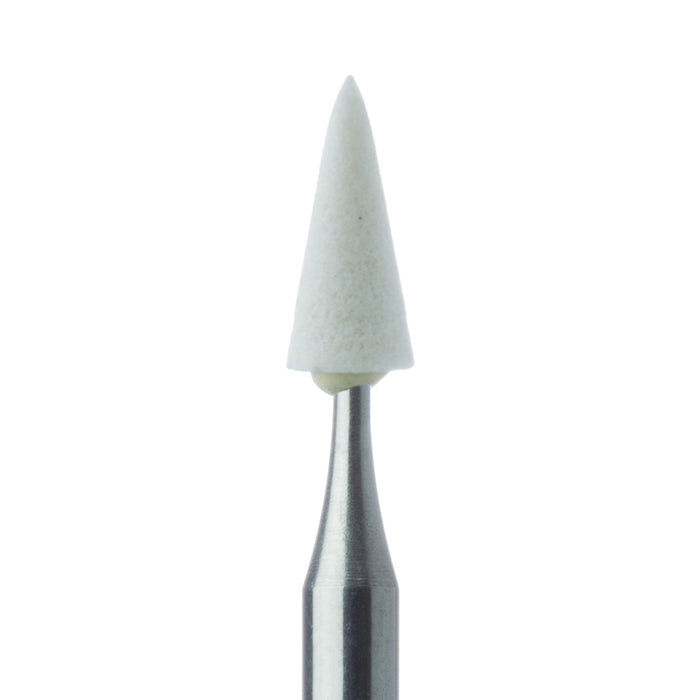 Abrasive, White, Tapered Point, 2.8mm Ø, Extra Fine, RA - 645XF-028-RA-WH - Avtec Dental