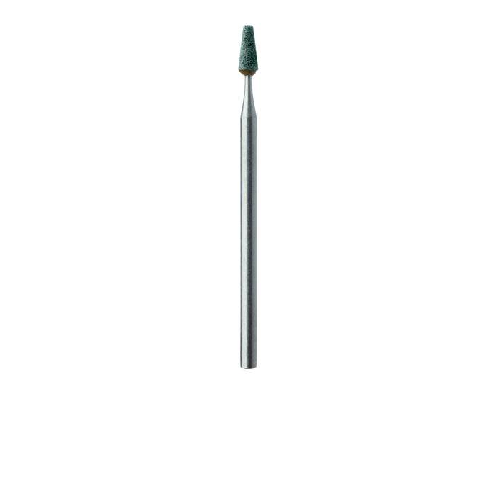Abrasive, Green, Tapered Flat End, 2.5mm Ø, Fine, HP - 649-025-HP-GRN - Avtec Dental
