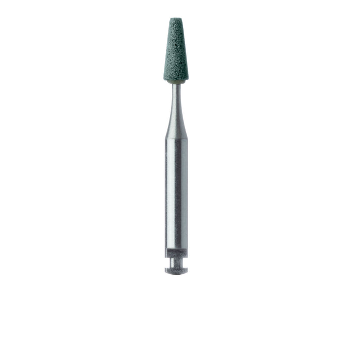 Abrasive, Green, Tapered Flat End, 2.5mm Ø, Medium, RA - 649-025-RA-GRN - Avtec Dental