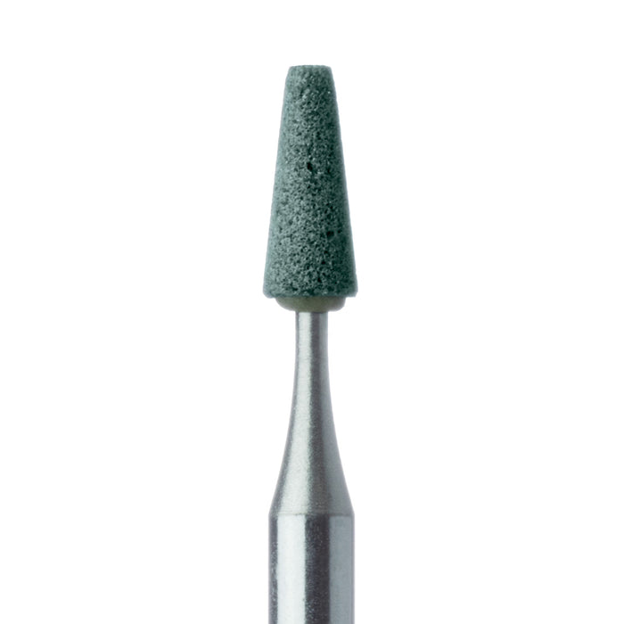 Abrasive, Green, Tapered Flat End, 2.5mm Ø, Medium, RA - 649-025-RA-GRN - Avtec Dental