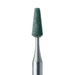 Abrasive, Green, Tapered Flat End, 2.5mm Ø, Medium, RA - 649-025-RA-GRN - Avtec Dental
