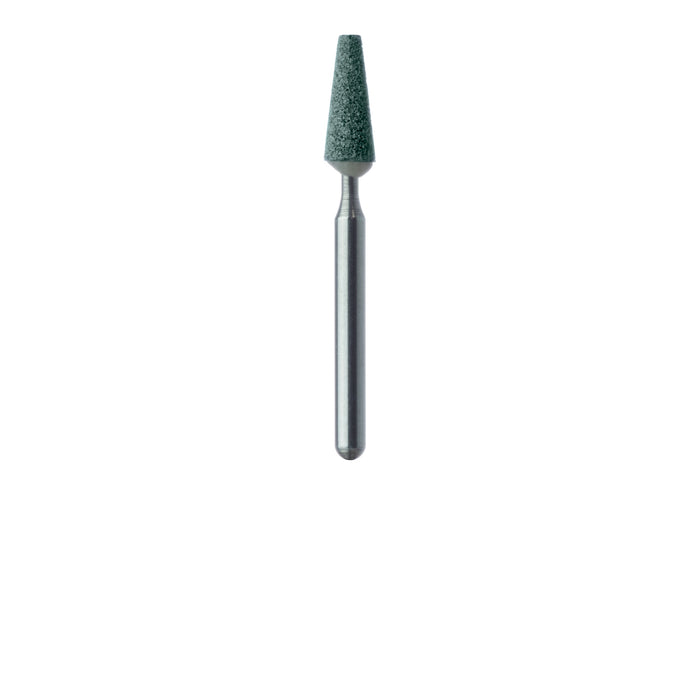 Abrasive, Green, Tapered Flat End, 2.5mm Ø, Fine, HP - 649F-025-FG-GRN - Avtec Dental