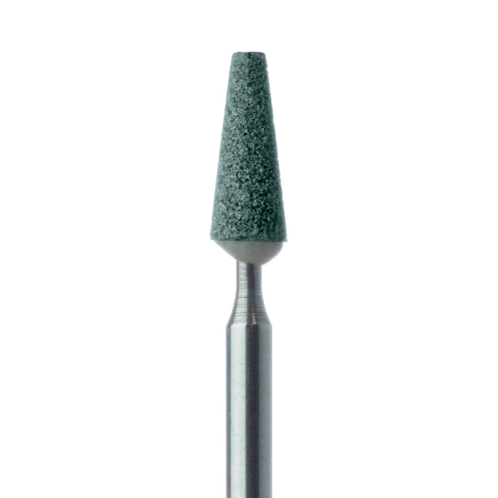 Abrasive, Green, Tapered Flat End, 2.5mm Ø, Fine, HP - 649F-025-FG-GRN - Avtec Dental