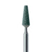 Abrasive, Green, Tapered Flat End, 2.5mm Ø, Fine, HP - 649F-025-FG-GRN - Avtec Dental