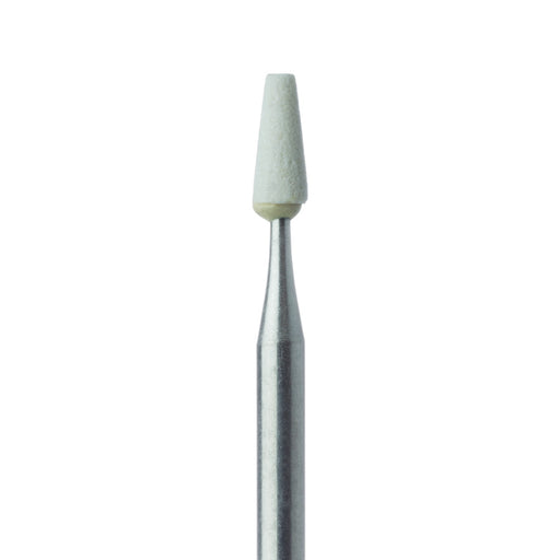 Abrasive, White, Tapered Flat End, 2.5mm Ø, Extra Fine, HP - 649XF-025-HP-WH - Avtec Dental