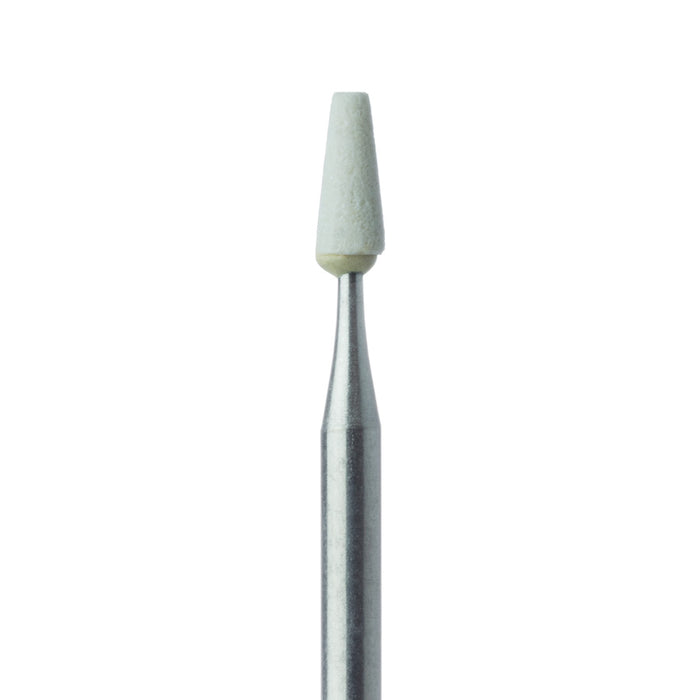 Abrasive, White, Tapered Flat End, 2.5mm Ø, Extra Fine, HP - 649XF-025-HP-WH - Avtec Dental