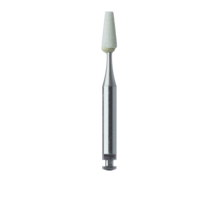 Abrasive, White, Tapered Flat End, 2.5mm Ø, Extra Fine, RA - 649XF-025-RA-WH - Avtec Dental