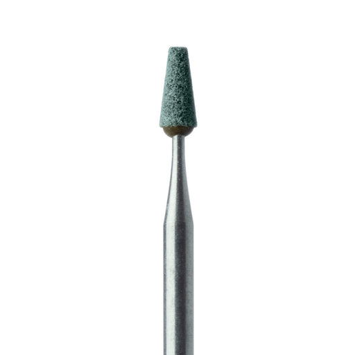 Abrasive, Green, Tapered Flat End, 2.8mm Ø, Medium, HP - 650-028-HP-GRN - Avtec Dental