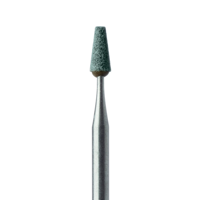Abrasive, Green, Tapered Flat End, 2.8mm Ø, Medium, HP - 650-028-HP-GRN - Avtec Dental