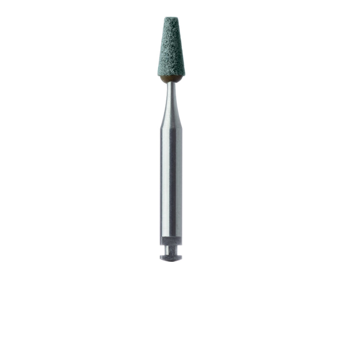 Abrasive, Green, Tapered Flat End, 2.8mm Ø, Medium, RA - 650-028-RA-GRN - Avtec Dental