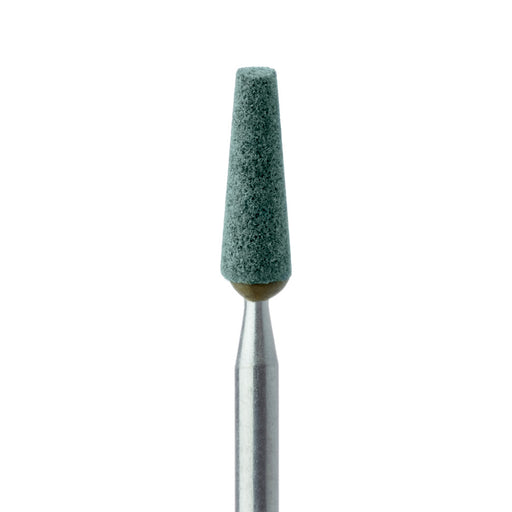 Abrasive, Green, Tapered Flat End, 3.5mm Ø, Medium, HP - 652-035-HP-GRN - Avtec Dental