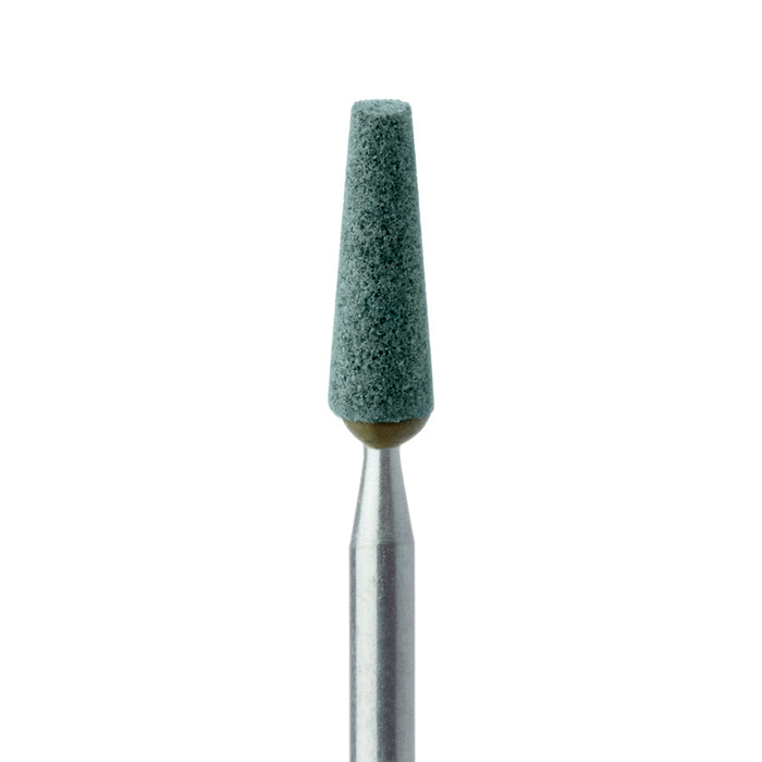 Abrasive, Green, Tapered Flat End, 3.5mm Ø, Medium, HP - 652-035-HP-GRN - Avtec Dental