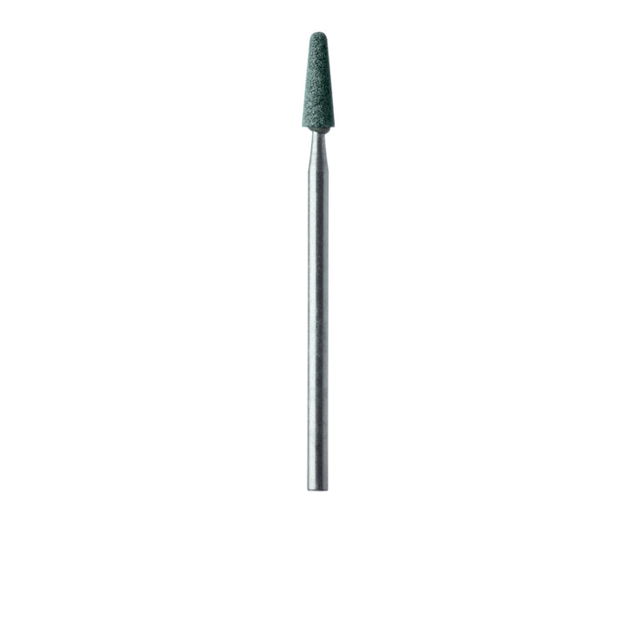 Abrasive, Green, Tapered Round End, 3.5mm Ø, Medium, HP - 652R-035-HP-GRN - Avtec Dental