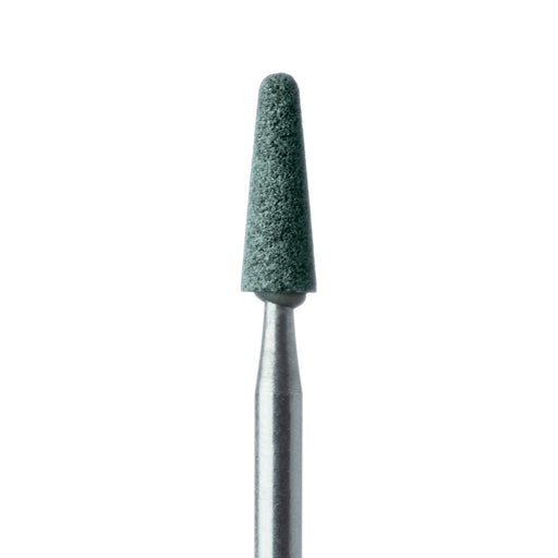 Abrasive, Green, Tapered Round End, 3.5mm Ø, Medium, HP - 652R-035-HP-GRN - Avtec Dental