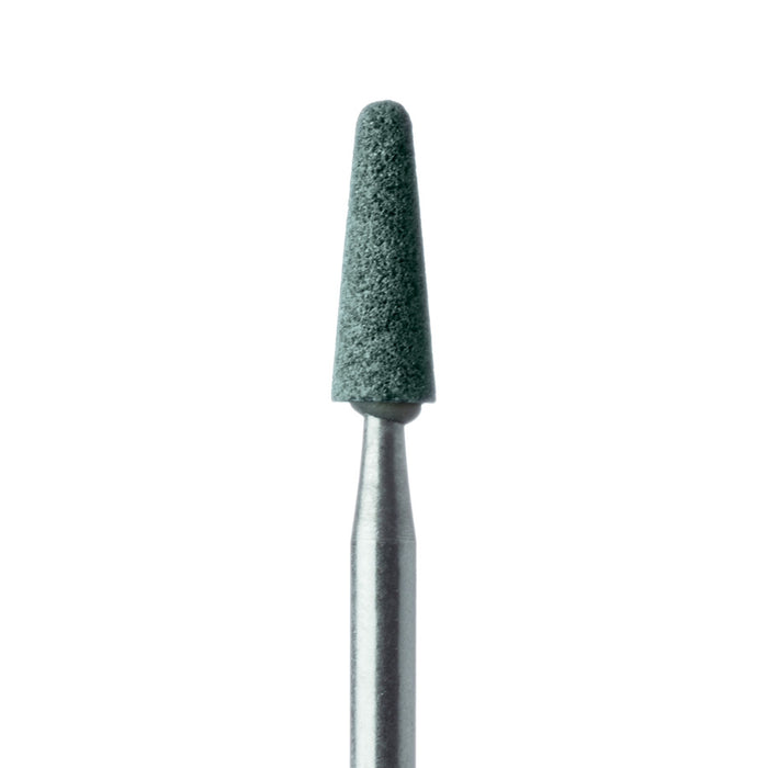 Abrasive, Green, Tapered Round End, 3.5mm Ø, Medium, HP - 652R-035-HP-GRN - Avtec Dental