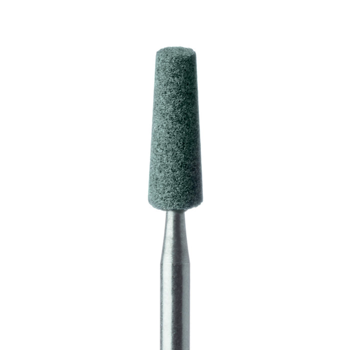 Abrasive, Green, Tapered Long Flat End, 4mm Ø, Medium, HP - 653-040-HP-GRN - Avtec Dental