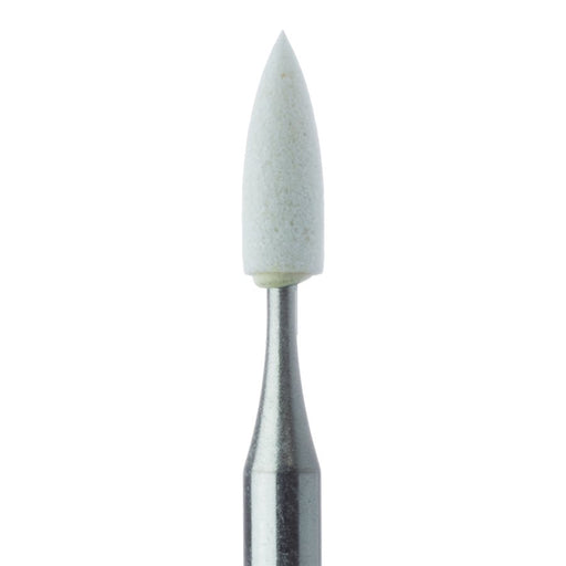 Abrasive, White, Flame, 2.5mm Ø, Extra Fine, RA - 660XF-025-RA-WH - Avtec Dental