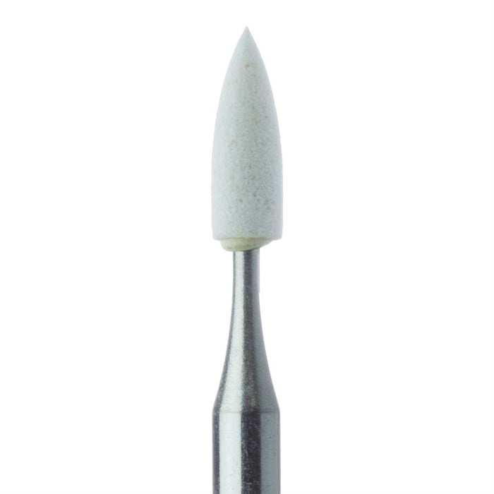 Abrasive, White, Flame, 2.5mm Ø, Extra Fine, RA - 660XF-025-RA-WH - Avtec Dental