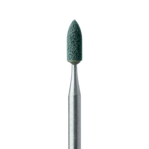 Abrasive, Green, Nose Cone, 2.5mm Ø, Medium, HP - 661-025-HP-GRN - Avtec Dental