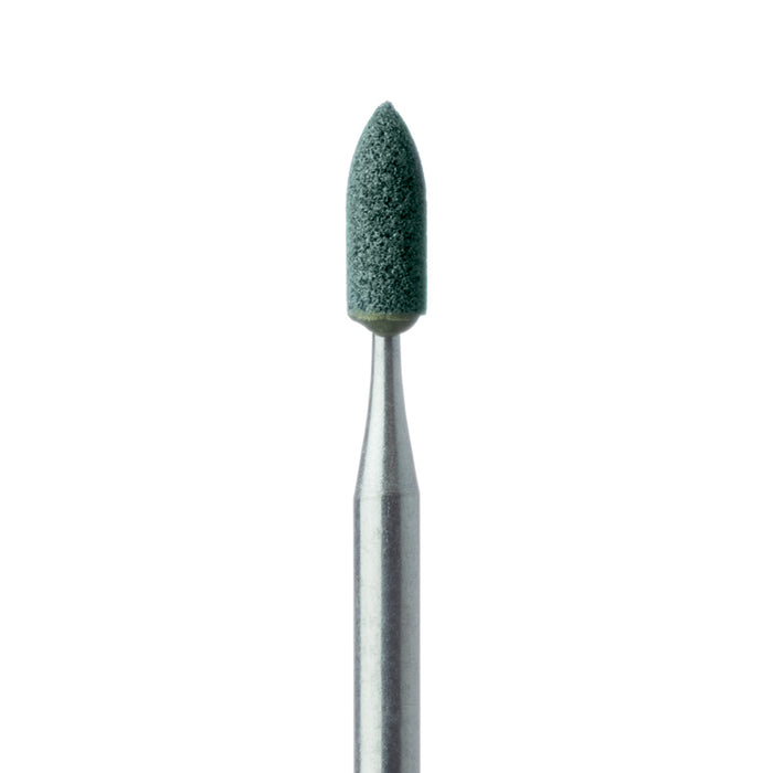 Abrasive, Green, Nose Cone, 2.5mm Ø, Medium, HP - 661-025-HP-GRN - Avtec Dental
