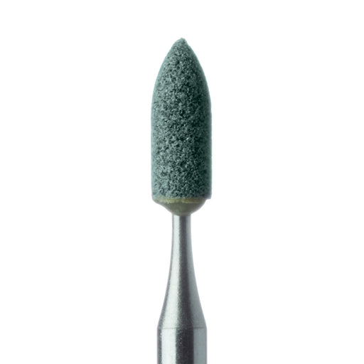 Abrasive, Green, Nose Cone, 2.5mm Ø, Medium, RA - 661-025-RA-GRN - Avtec Dental