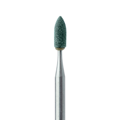 Abrasive, Green, Nose Cone, 2.5mm Ø, Fine, HP - 661F-025-HP-GRN - Avtec Dental