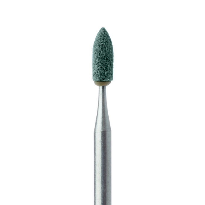 Abrasive, Green, Nose Cone, 2.5mm Ø, Fine, HP - 661F-025-HP-GRN - Avtec Dental