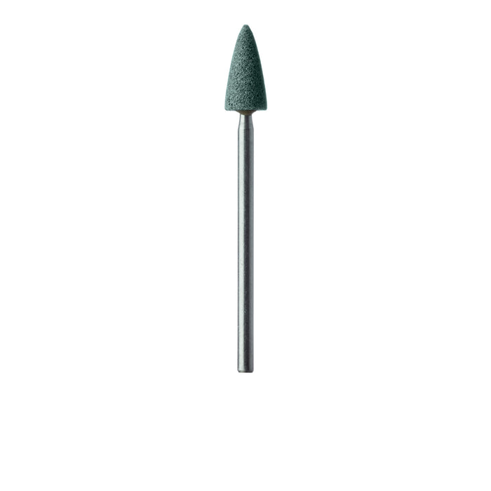 Abrasive, Green, Long Flame, 6mm Ø, Medium, HP - 665-060-HP-GRN - Avtec Dental