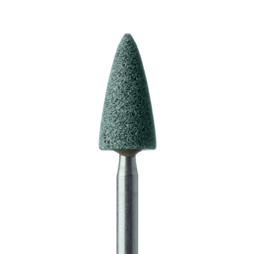 Abrasive, Green, Long Flame, 6mm Ø, Medium, HP - 665-060-HP-GRN - Avtec Dental