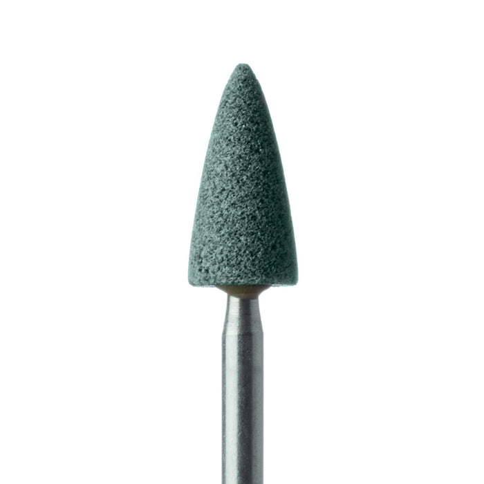 Abrasive, Green, Long Flame, 6mm Ø, Medium, HP - 665-060-HP-GRN - Avtec Dental