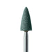 Abrasive, Green, Long Flame, 6mm Ø, Medium, HP - 665-060-HP-GRN - Avtec Dental