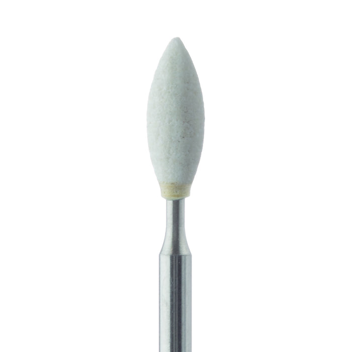 Abrasive, White, Thin Football, Arkansas, 2.5mm Ø, Extra Fine, FG - 666XF-025-FG-WH - Avtec Dental
