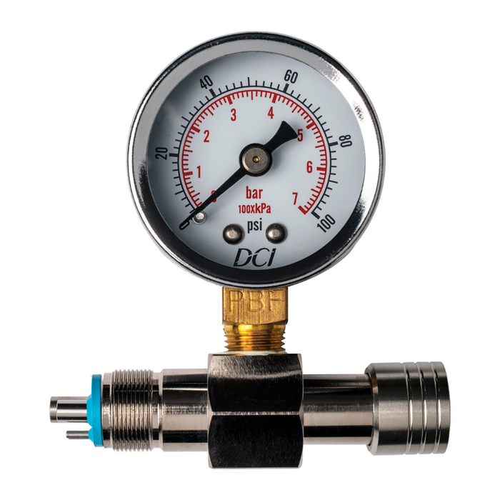 Handpiece Pressure Test Gauge, 0-100 PSI - DCI 7267 - Avtec Dental