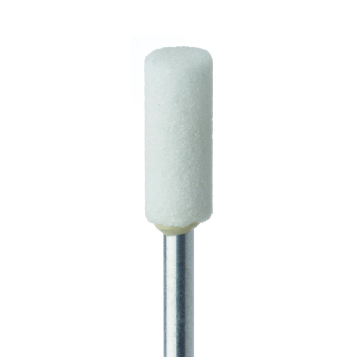 Abrasive, White, Cylinder, 5mm Ø, Very Hard Bonding, Coarse, HP - 732-050-HP-WH - Avtec Dental
