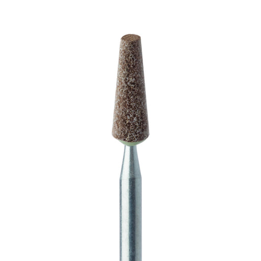 Abrasive, Brown, Tapered Flat End, 3.5mm Ø, Hard Bonding, Medium, HP - 733-035-HP-BRN - Avtec Dental