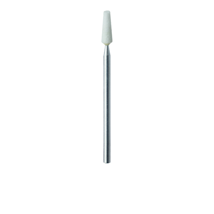 Abrasive, White, Tapered Flat End, 3.5mm Ø, Very Hard Bonding, Coarse, HP - 733-035-HP-WH - Avtec Dental