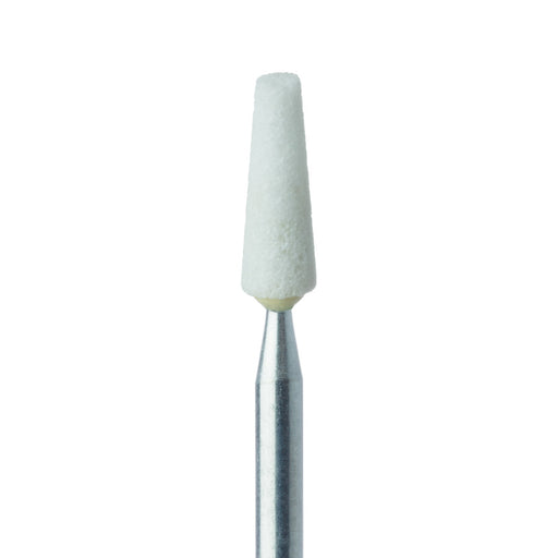 Abrasive, White, Tapered Flat End, 3.5mm Ø, Very Hard Bonding, Coarse, HP - 733-035-HP-WH - Avtec Dental