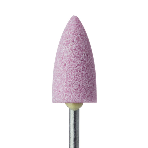 Abrasive, Pink, Large Long Flame, 10mm Ø, Hard Bonding, Medium, HP - 751-100-HP-P - Avtec Dental