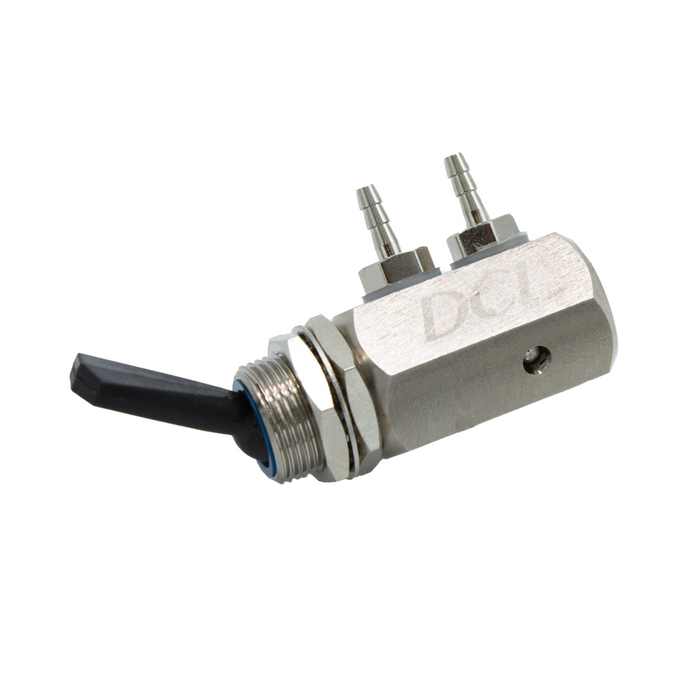 Toggle Cartridge Valve, On/Off, Side Port, 3-Way, Normally Closed, Black - DCI 7847