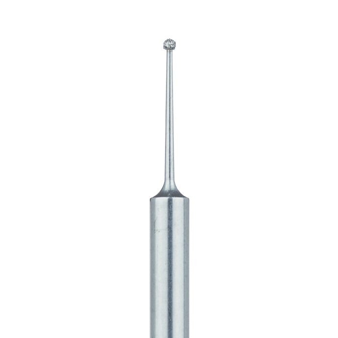 Long Round Diamond Bur, 0.8mm Ø, Medium, HP - 801L-008-HP - Avtec Dental