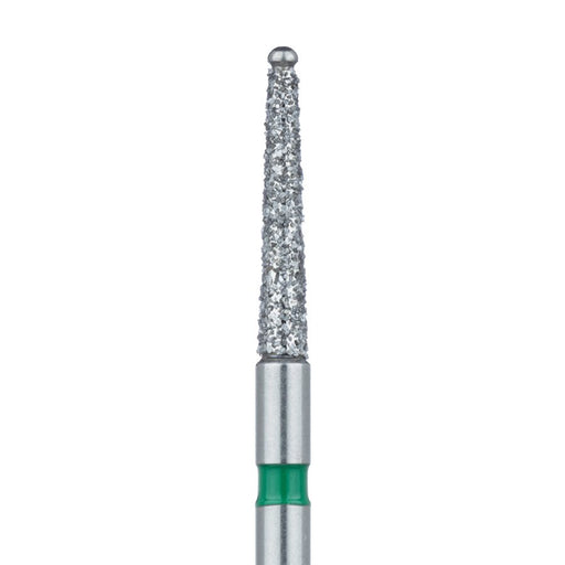 Round Tapered Diamond Bur, Safe End, 1.4mm Ø, Coarse, FGL - 802KG-014-FGL - Avtec Dental
