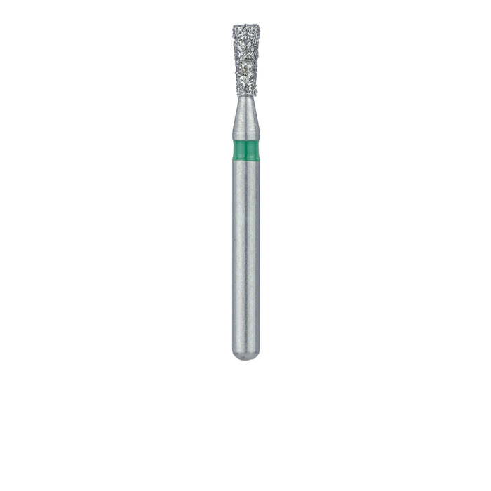 Single-Use Diamond Bur, Sterile, 25 Pack, 1.6mm Ø, Long Inverted Cone, 4mm Working Length, Coarse, FG -0316.4C - Avtec Dental