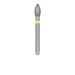 Pointed Football Diamond Bur, 2.3mm Ø, Extra Fine, FG - 830C-023-FG - Avtec Dental