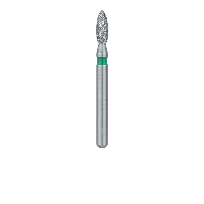 Pointed Football Diamond Bur, 1.8mm Ø, Coarse, FG - 830G-018-FG - Avtec Dental