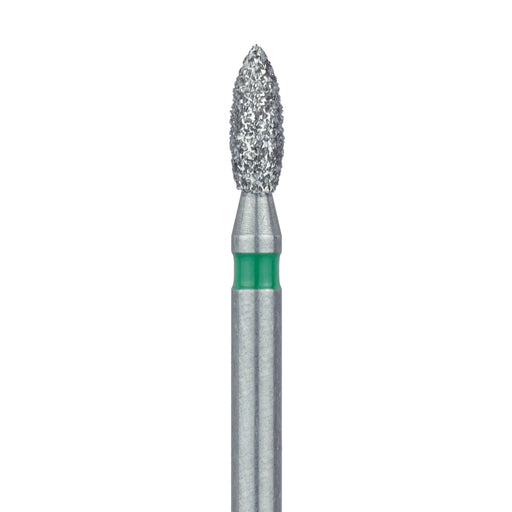Pointed Football Diamond Bur, 1.8mm Ø, Coarse, FG - 830G-018-FG - Avtec Dental