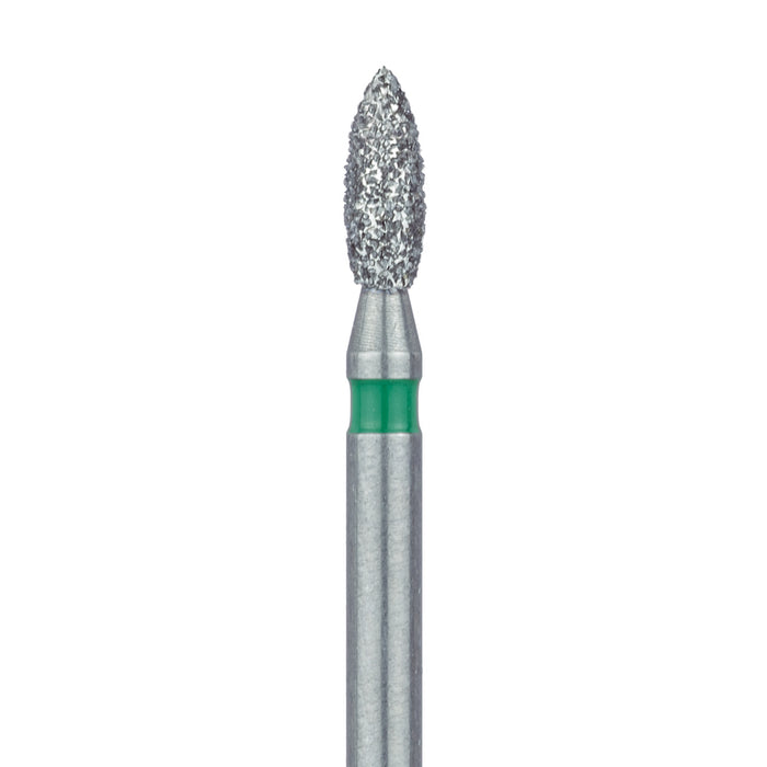 Pointed Football Diamond Bur, 1.8mm Ø, Coarse, FG - 830G-018-FG - Avtec Dental