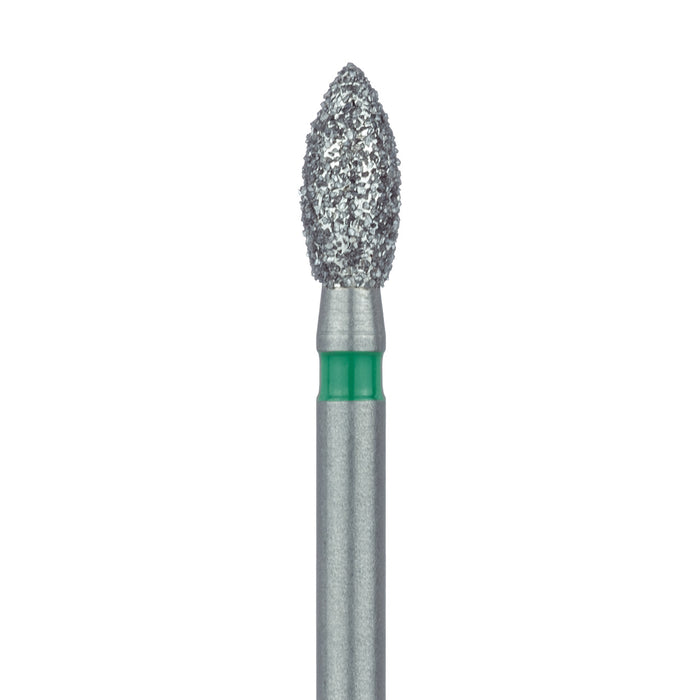 Pointed Football Diamond Bur, 2.3mm Ø, Coarse, FG - 830G-023-FG - Avtec Dental