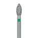 Pointed Football Diamond Bur, 2.3mm Ø, Coarse, FG - 830G-023-FG - Avtec Dental